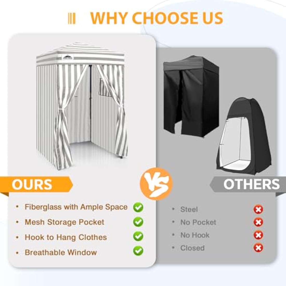 EAGLE PEAK 4x4 Pop-up Changing Room – Portable Privacy Tent Cabana