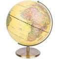 30cm World Globe – Antique Rotating Earth Map with Metal Base
