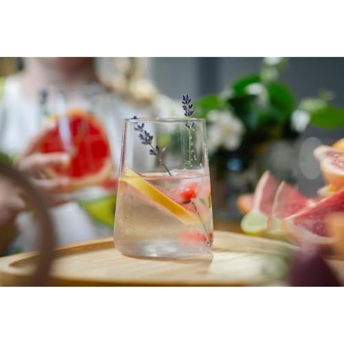 Krosno Infinity Water Glasses | 490ml Lead-Free Crystal Tumblers | Set of 6