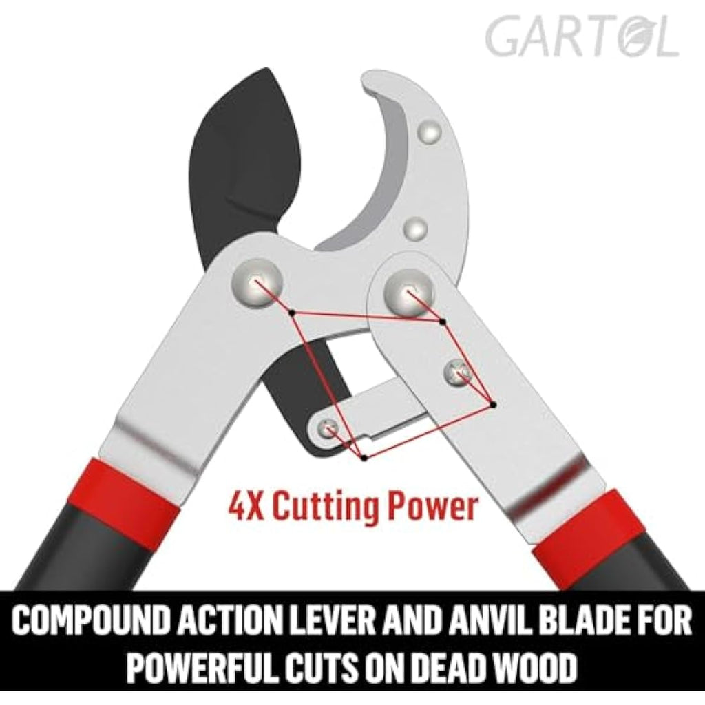 GARTOL 29" Heavy Duty Anvil Loppers – 2 Inch Capacity Branch Cutter