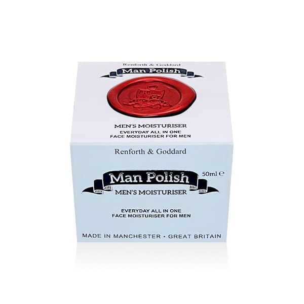 Man Polish Men's Face Moisturiser – Natural Anti-Ageing & Post Shave 50ml
