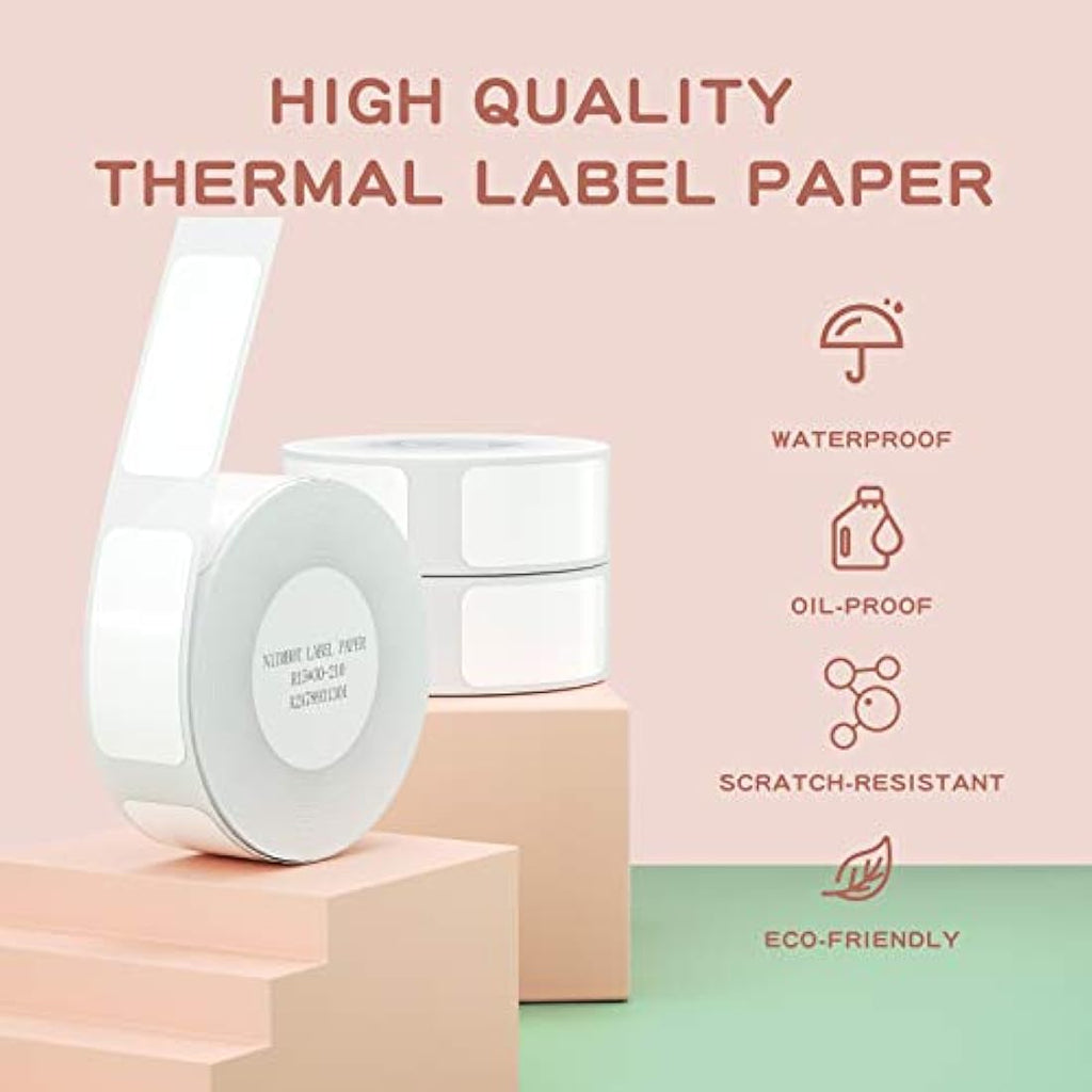 NIIMBOT Thermal Label Paper | White Waterproof Stickers for D11 D110 D101