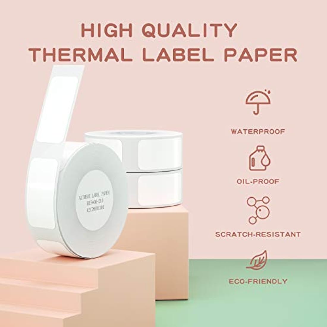 NIIMBOT Thermal Label Paper | White Waterproof Stickers for D11 D110 D101