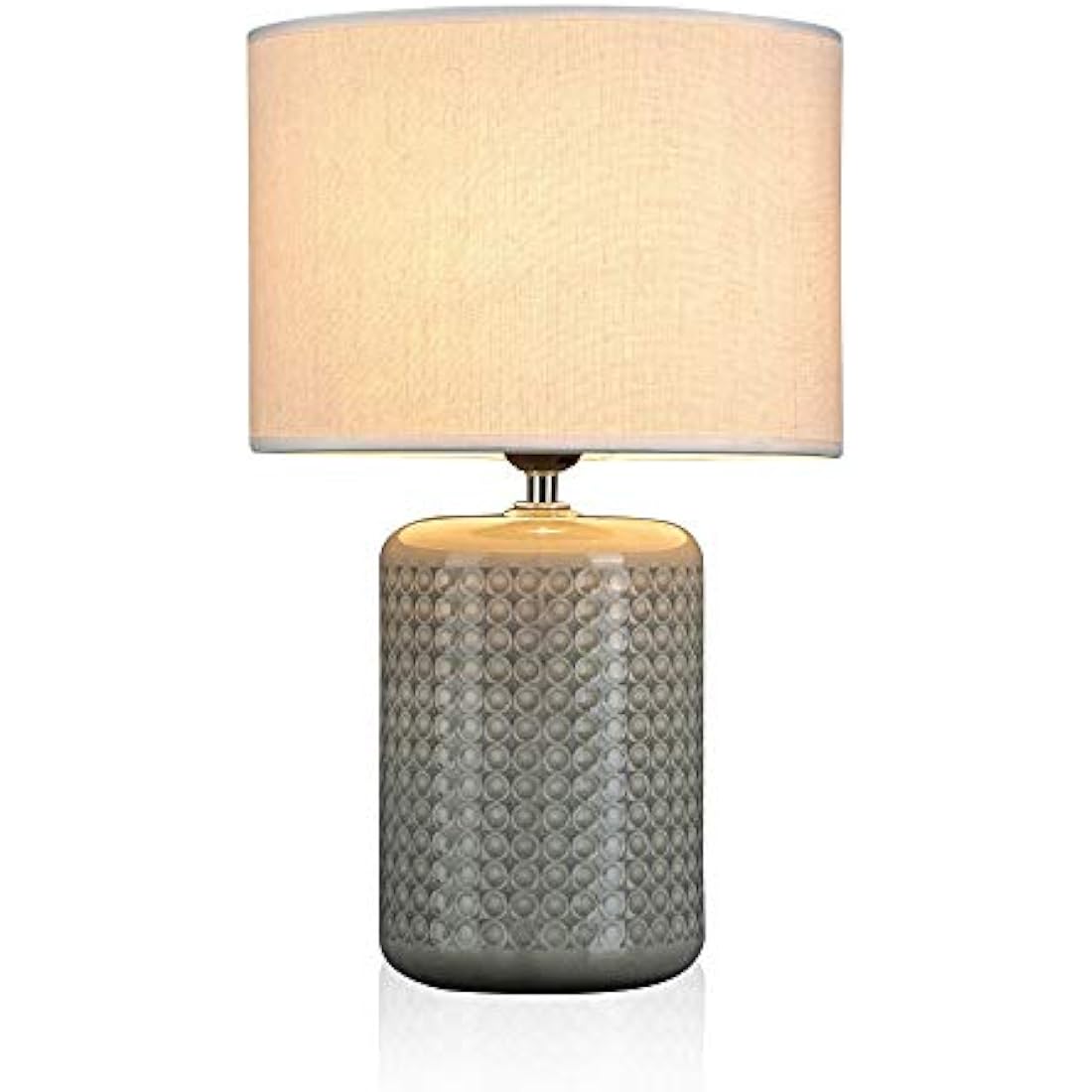 Pauleen Go for Glow Ceramic Table Lamp | Green & Beige E27 Luminaire