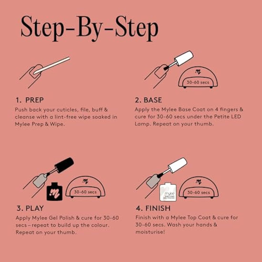 Mylee Petite LED Nail Lamp – Portable Gel Polish Dryer with Timer