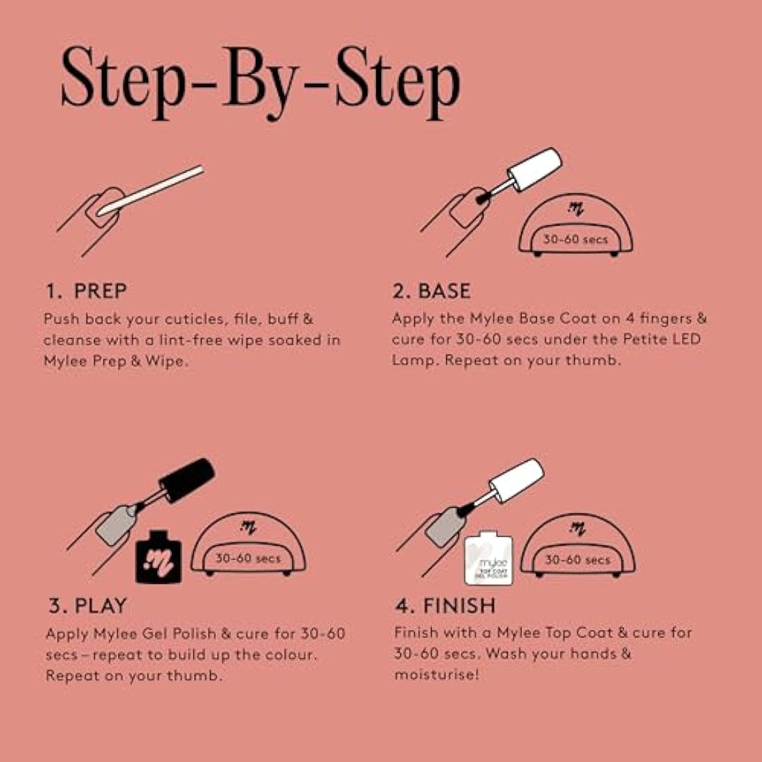 Mylee Petite LED Nail Lamp – Portable Gel Polish Dryer with Timer