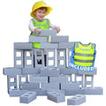 Playlearn Foam Breeze Block Construction Bricks for Kids, Grey - 20 Pack