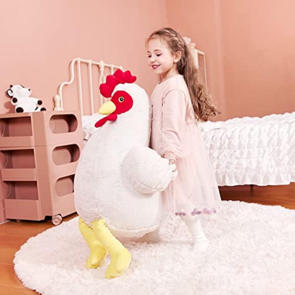 IKASA Giant Stuffed Chicken Plush Toy - 60cm Large Soft Henny Toy