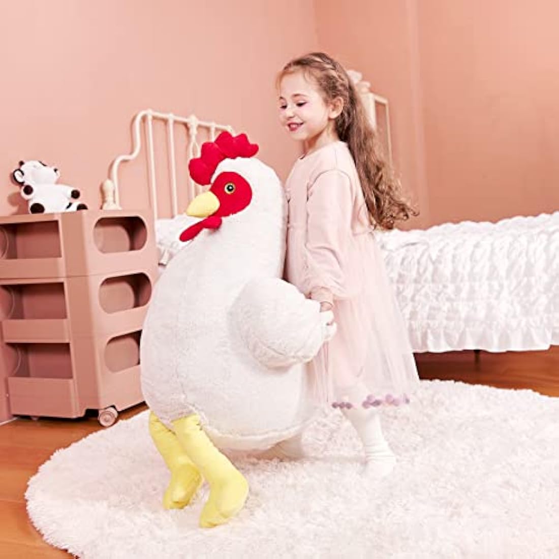 IKASA Giant Stuffed Chicken Plush Toy - 60cm Large Soft Henny Toy
