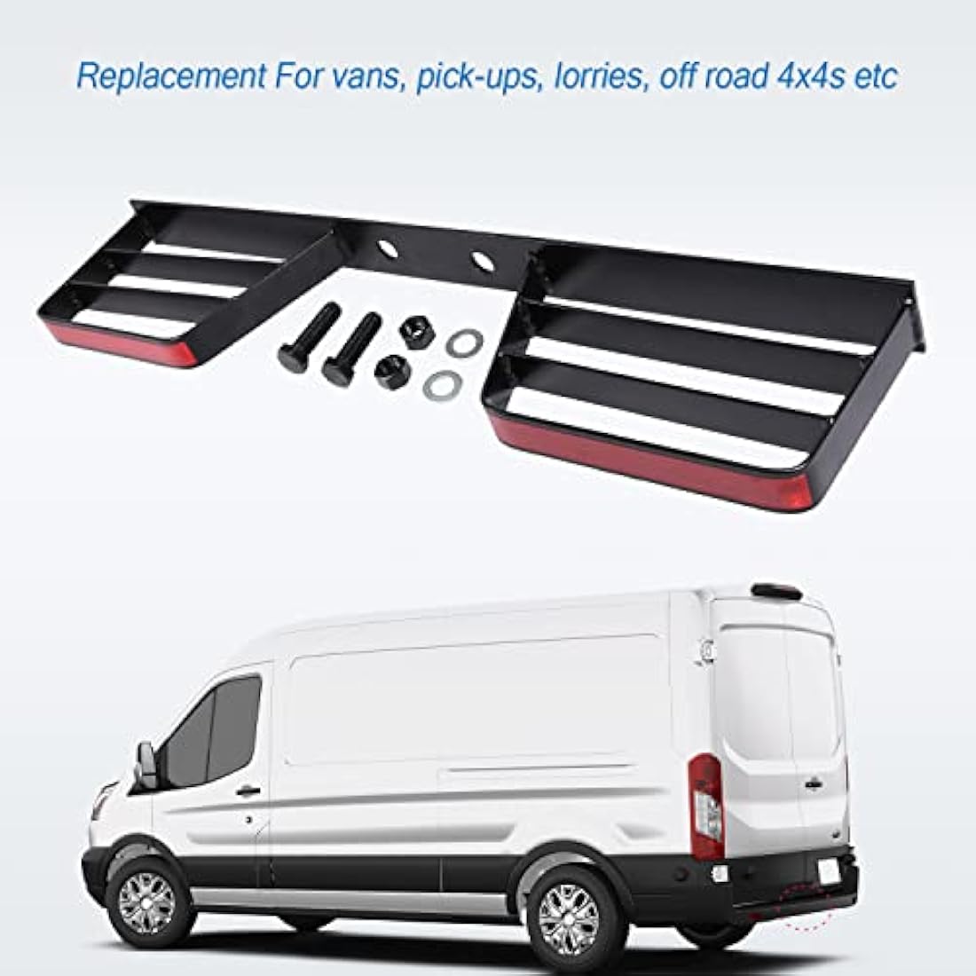 Heavy Duty Double Rear Towbar Step for Vans & 4x4s - Black