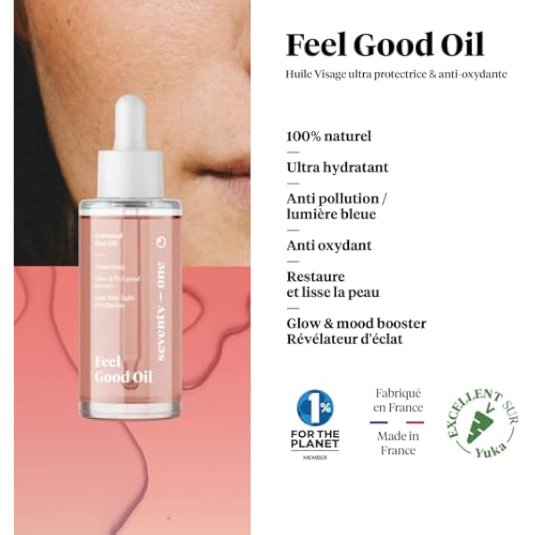 SeventyOne Percent Feel Good Face Oil – Hydrating & Anti-Aging – 50ml