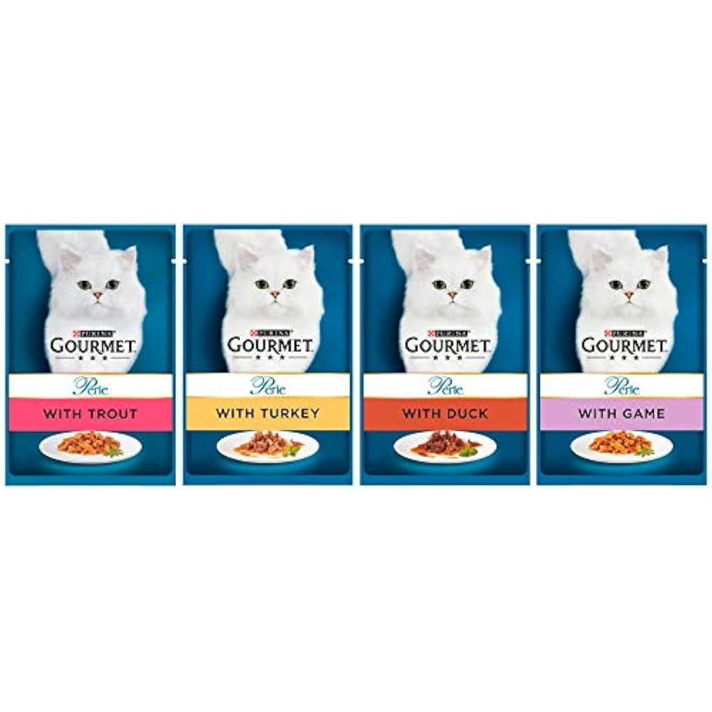 Gourmet Perle Mini Fillets in Jelly Country Medley Cat Food - 96 x 85g