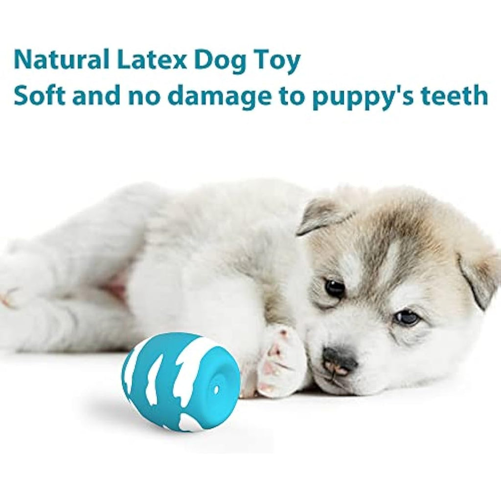 Jolof Store Dog Squeaky Toy – 3 Pack Latex Bouncy Egg Balls for Puppies