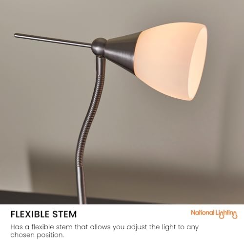 National Lighting Touch Lamp – 3-Stage Dimmable Opal Glass Bedside Light