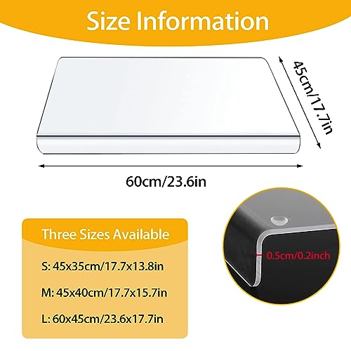 Acrylic Cutting Board | 5mm Non-Slip Clear Countertop Protector