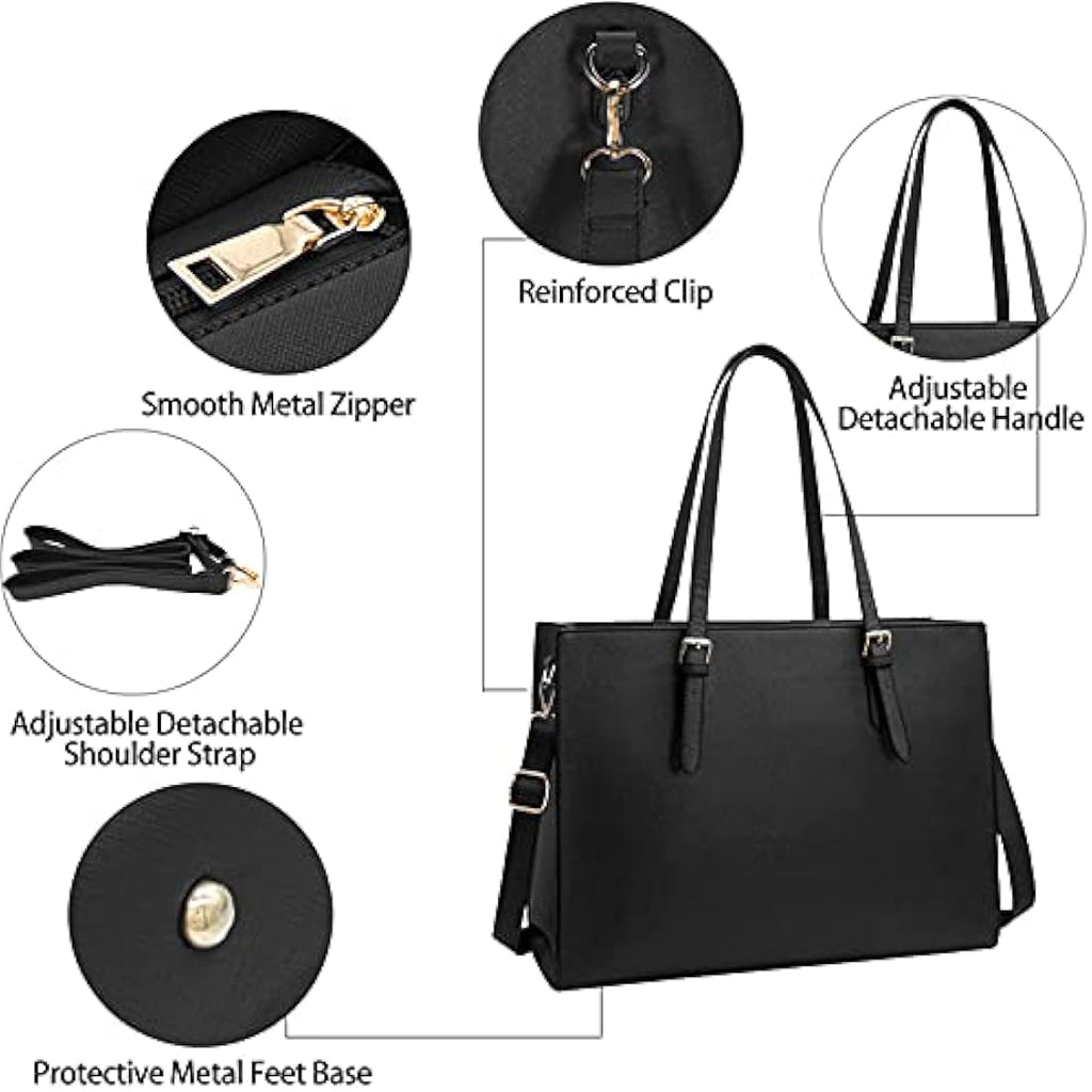 15.6 inch Laptop Tote Bag for Women | Business Work Handbag