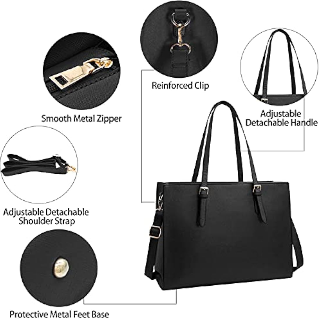 15.6 inch Laptop Tote Bag for Women | Business Work Handbag