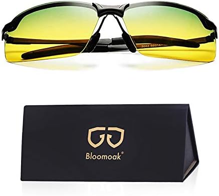 BLOOMOAK Day Night Driving Glasses – Polarized Anti-Glare Men's Eyewear