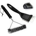 Jolof Store 2-in-1 BBQ Grill Brush and Scraper - Stainless Steel Kit