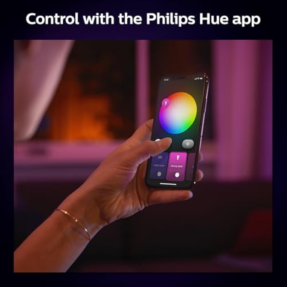 Philips Hue Xamento M Smart Ceiling Lamp - Black Bathroom Lighting