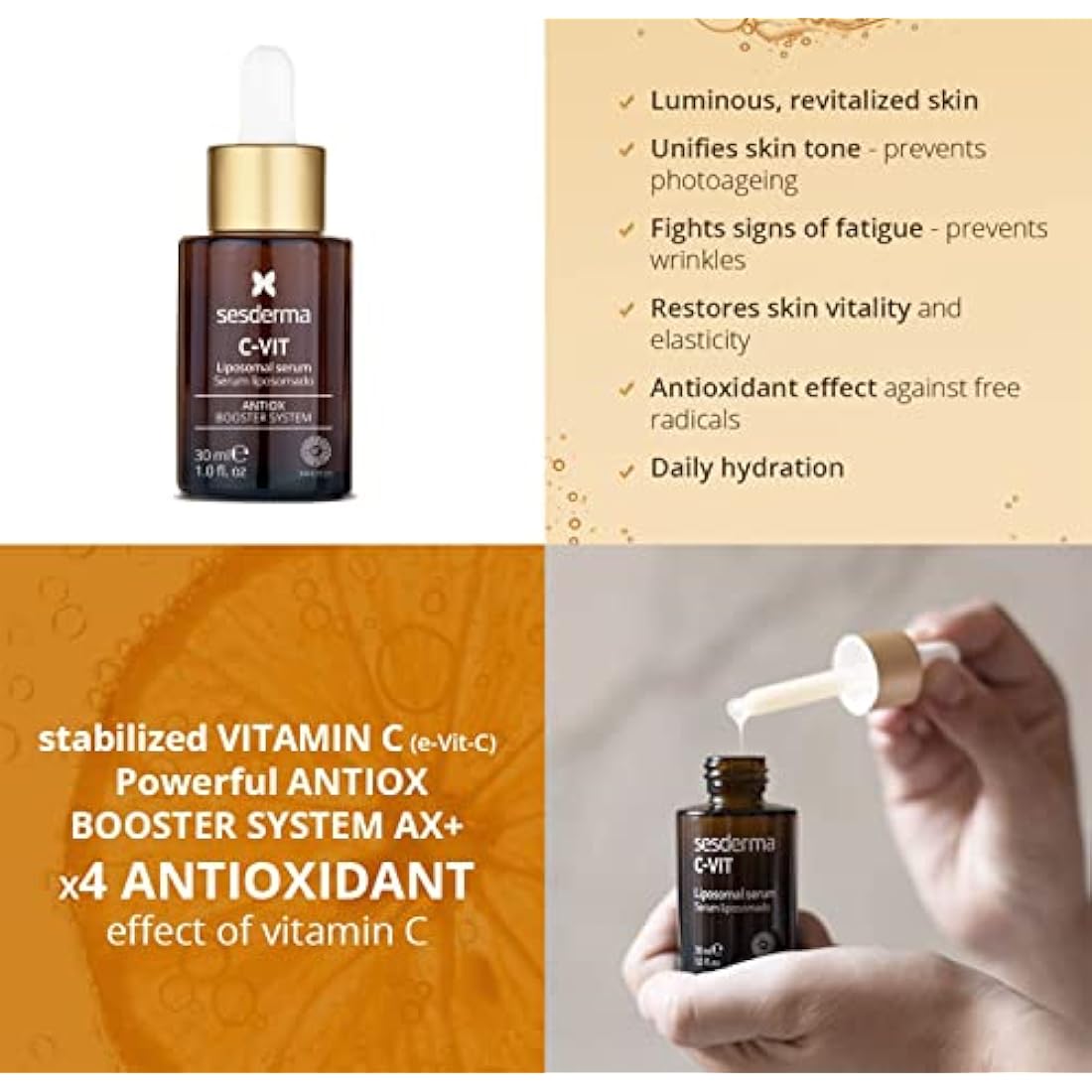 Sesderma C-Vit Liposomal Vitamin C Serum – Antioxidant & Brightening 30ml