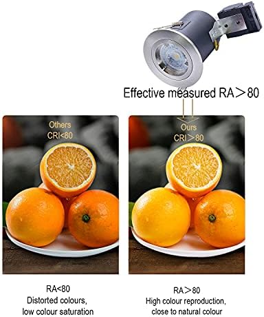 Sweier 90-Min Fire Rated GU10 LED Downlight | Satin Nickel 5W 3000K 4-Pack