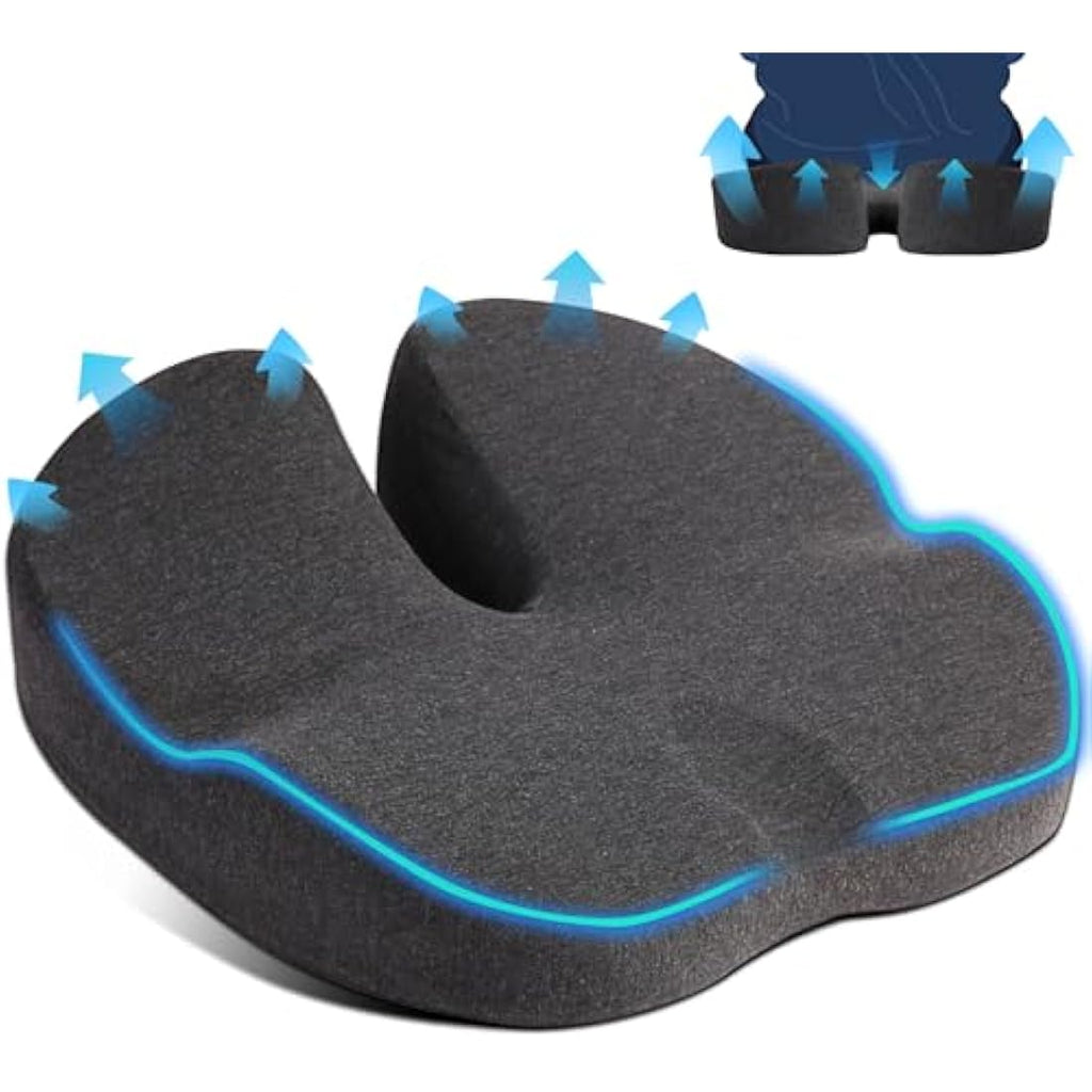 Memory Foam Seat Cushion – Ergonomic Orthopedic Hip Support