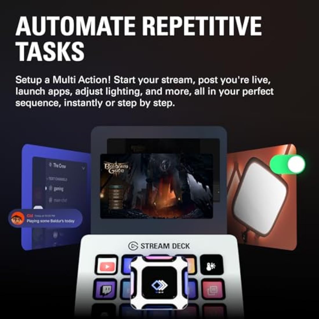 Elgato Stream Deck MK.2 White – 15 Key Studio Controller for PC & Mac