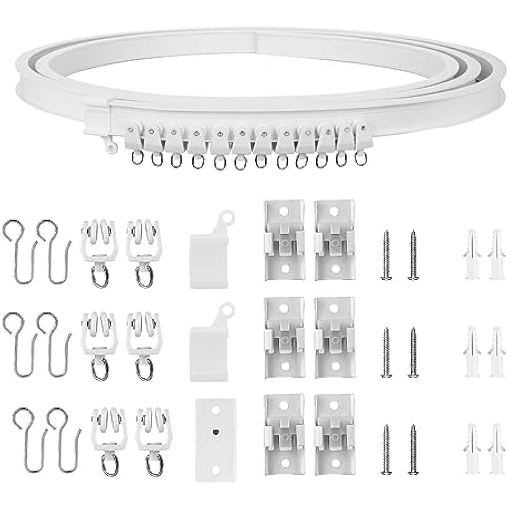 Flexible Ceiling Curtain Track – 3M Bendable Room Divider Rail