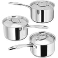 Stellar Profile 3-Piece Stainless Steel Saucepan Set | Induction Ready
