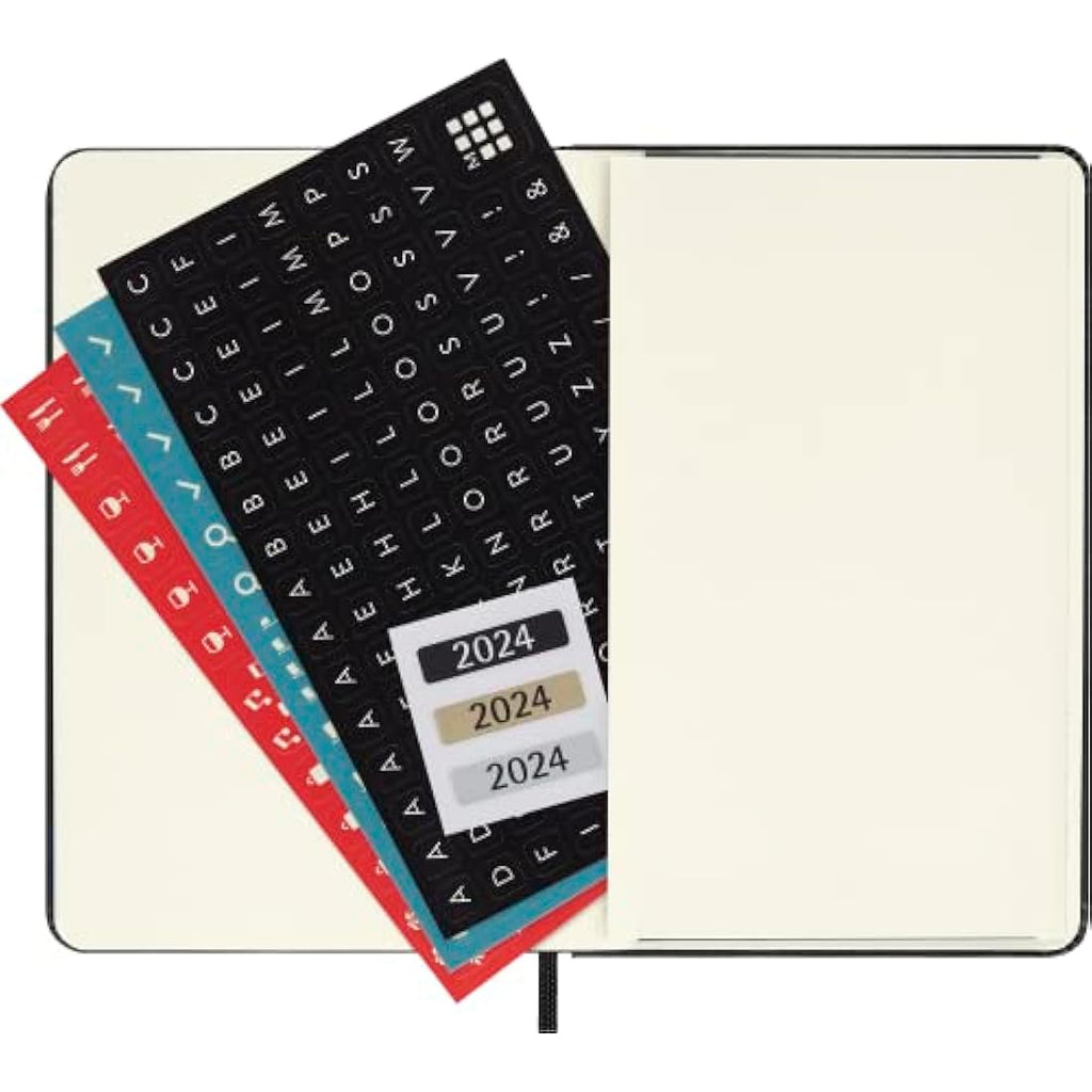 Moleskine 18-Month Weekly Planner – Horizontal Hard Cover Pocket, Black