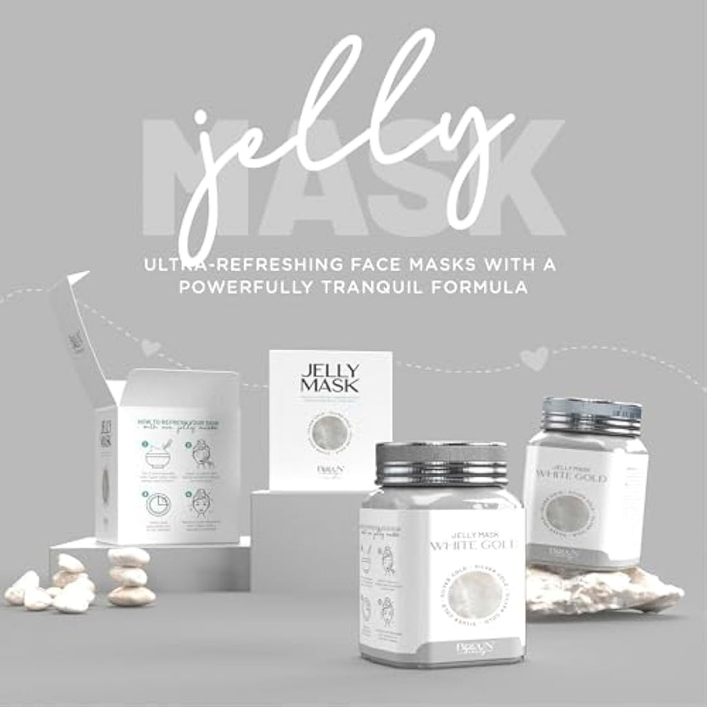 BRÜUN White Gold Glycolic Acid Jelly Mask - Hydrating Peel-Off Rubber Mask