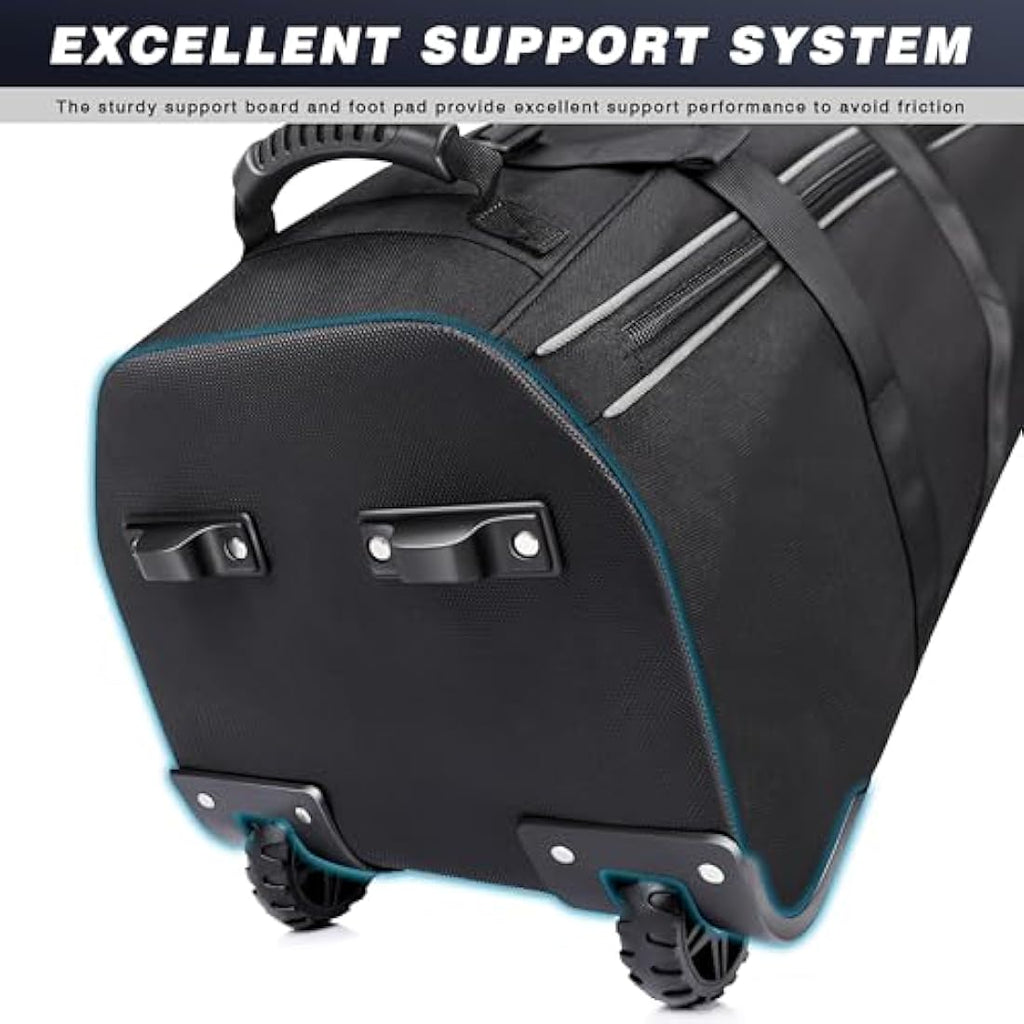 CHAMPKEY Golf Travel Bag with Wheels | Hard Case Top | 1680D Oxford Fabric