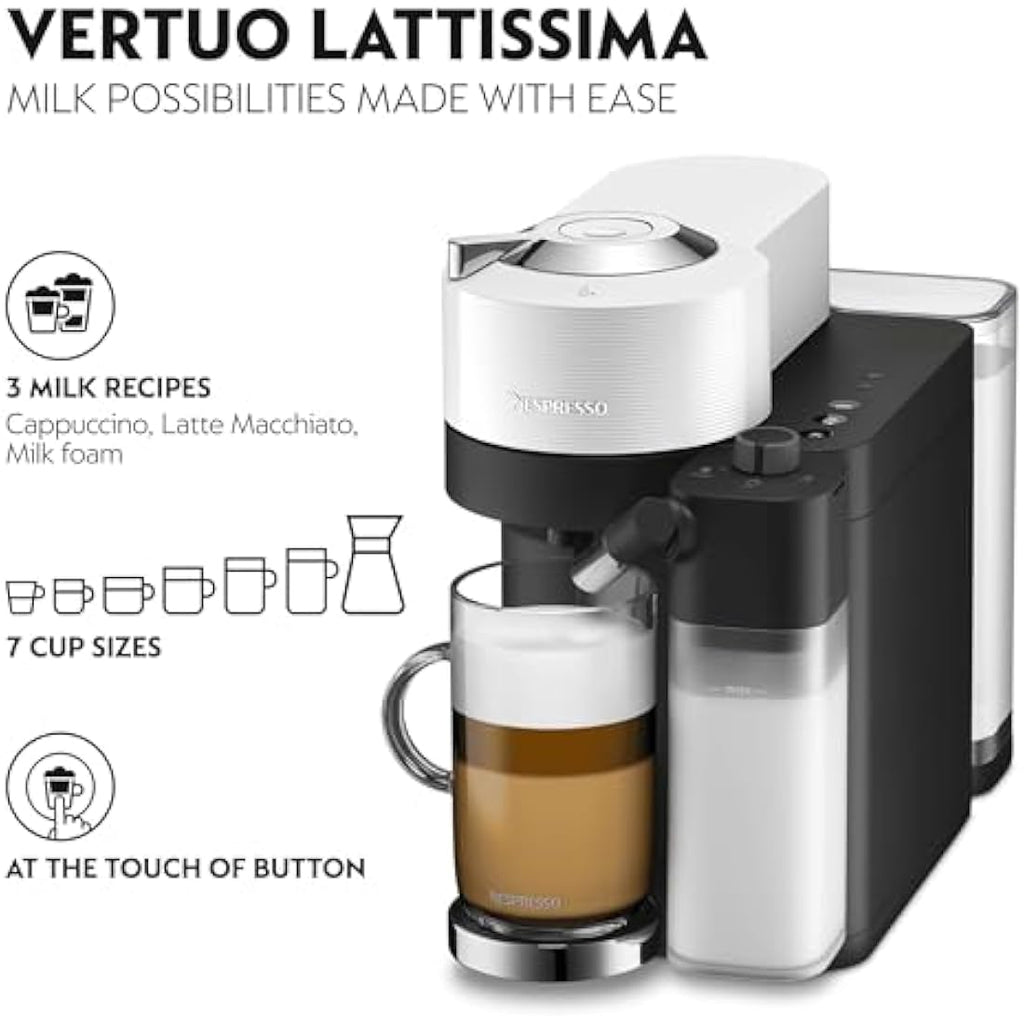 Nespresso Vertuo Lattissima by De'Longhi | Milk Frother Machine - White