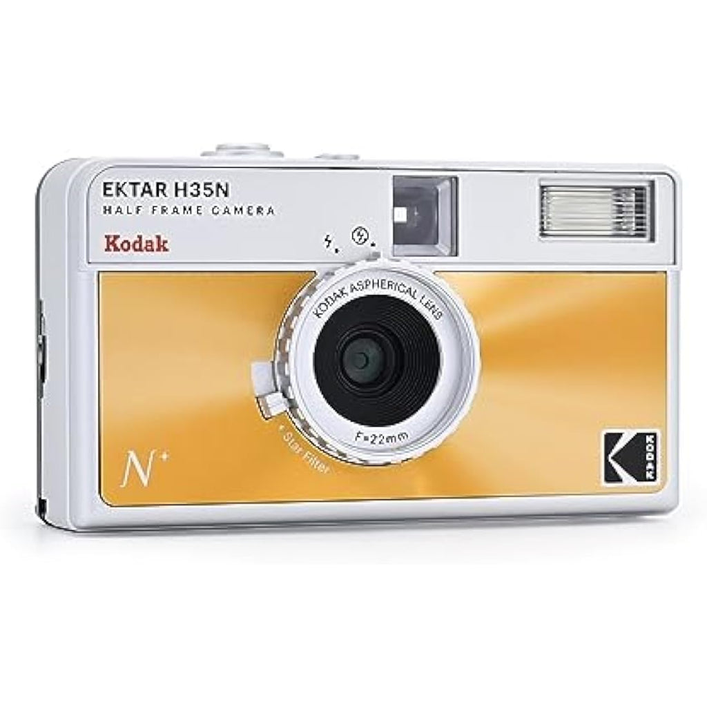 Kodak Ektar H35N Half Frame 35mm Film Camera | Star Filter | Glazed Orange