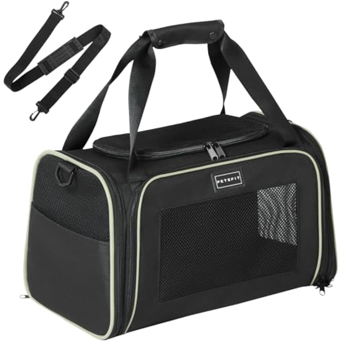 Petsfit Soft Cat Carrier | Airline Approved Small Dog Bag with Fleece Mat