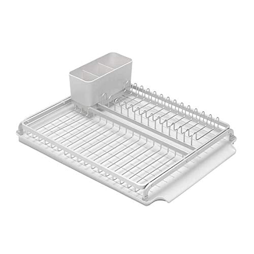 Brabantia Large Dish Drainer with Drying Mat – Light Grey, 49cm