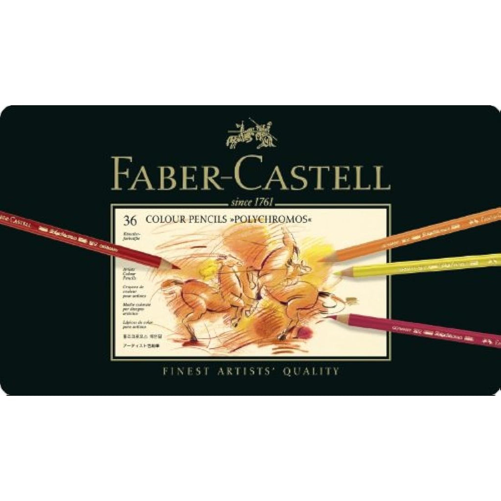 Faber-Castell Polychromos Artist Colored Pencils - 36 Metal Case Set