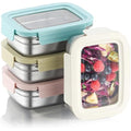 Misichao Stainless Steel Food Storage Containers - 4 Pack Leakproof Bento Box