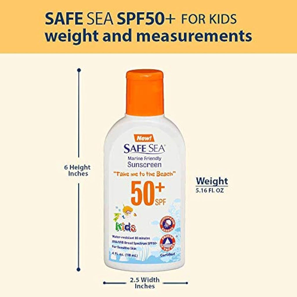Safe Sea Kids SPF 50+ Jellyfish & Sea Lice Sunscreen Lotion – 2 Pack