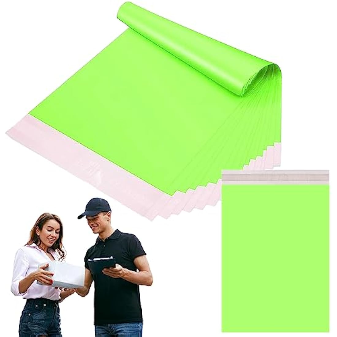 Green Poly Mailers | 60x70cm Large Shipping Bags - 10 Pack