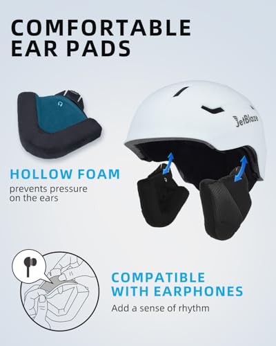 JetBlaze Ski Helmet | Lightweight Vented Snowboard Helmet for Adults