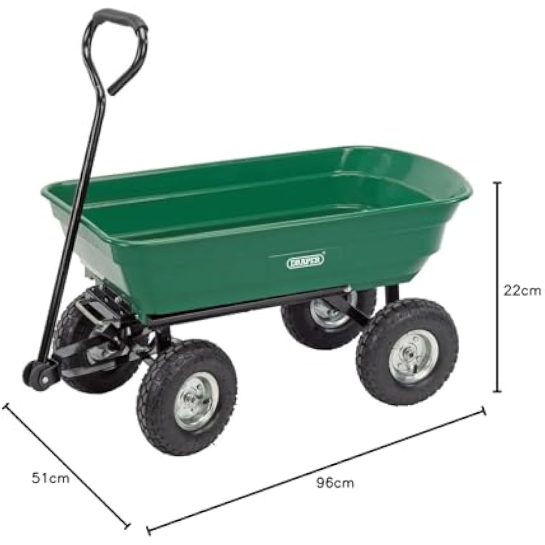Draper Heavy Duty Garden Tipper Cart | 200kg Capacity Steel Trolley
