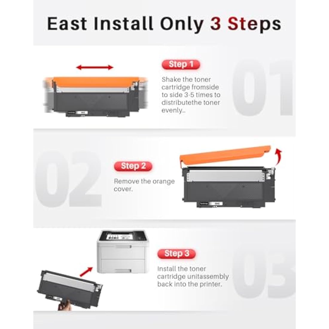 Halloya CLT-K404S Black Toner Cartridge for Samsung Xpress C430W C480W | 2 Pack