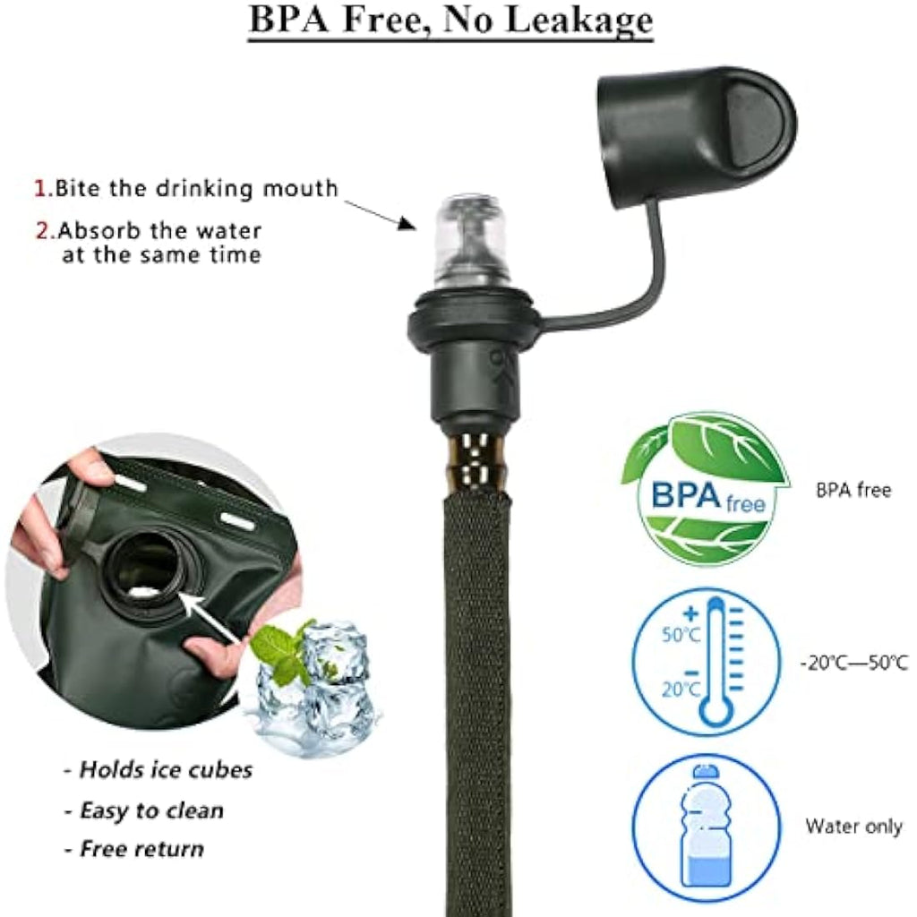 BBAIYULE Hydration Backpack with 2L BPA-Free Bladder | Lightweight Nylon