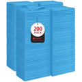 Orighty Microfiber Shop Towels – 200 Pack Reusable Lint Free Rags, Blue