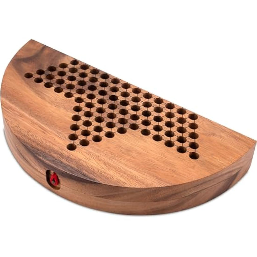 Stern Halma – Klappbares Chinese Checkers aus Samena-Holz