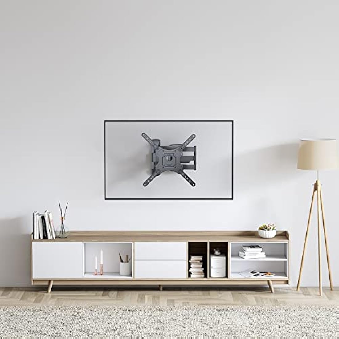 Intec Long Reach TV Wall Mount | 610mm Slim Tilt & Swivel Bracket
