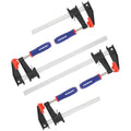 WORKPRO Heavy Duty F Wood Clamps - 4-Pack 150mm & 300mm Quick-Release