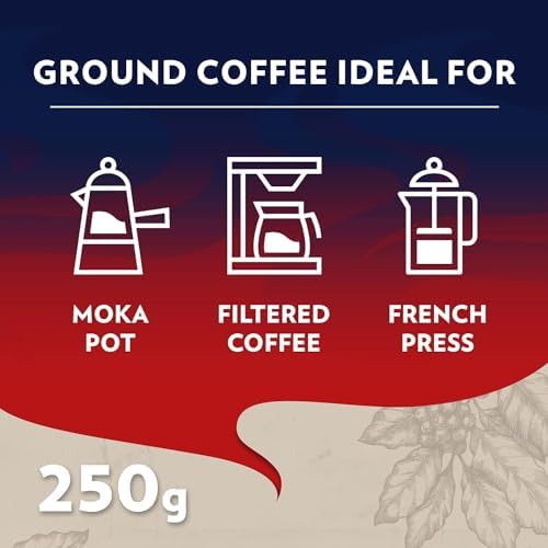 Lavazza Crema e Gusto Ground Coffee | Dark Roast 250g | 10-Pack